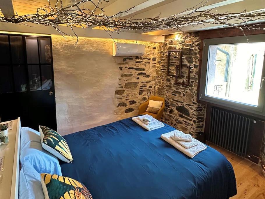 Romantic Home Stone With Amazing View Lake Of Como And Oleandra Laglio Exterior foto