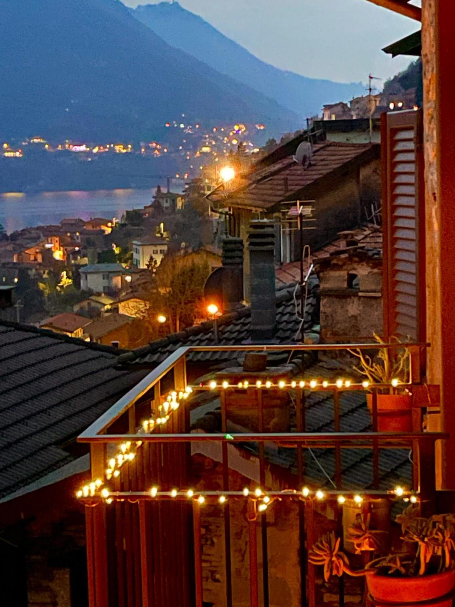 Romantic Home Stone With Amazing View Lake Of Como And Oleandra Laglio Exterior foto